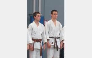 PASSAGE CEINTURE NOIRE 27/01 Bastien et Thomas marquent des points!
